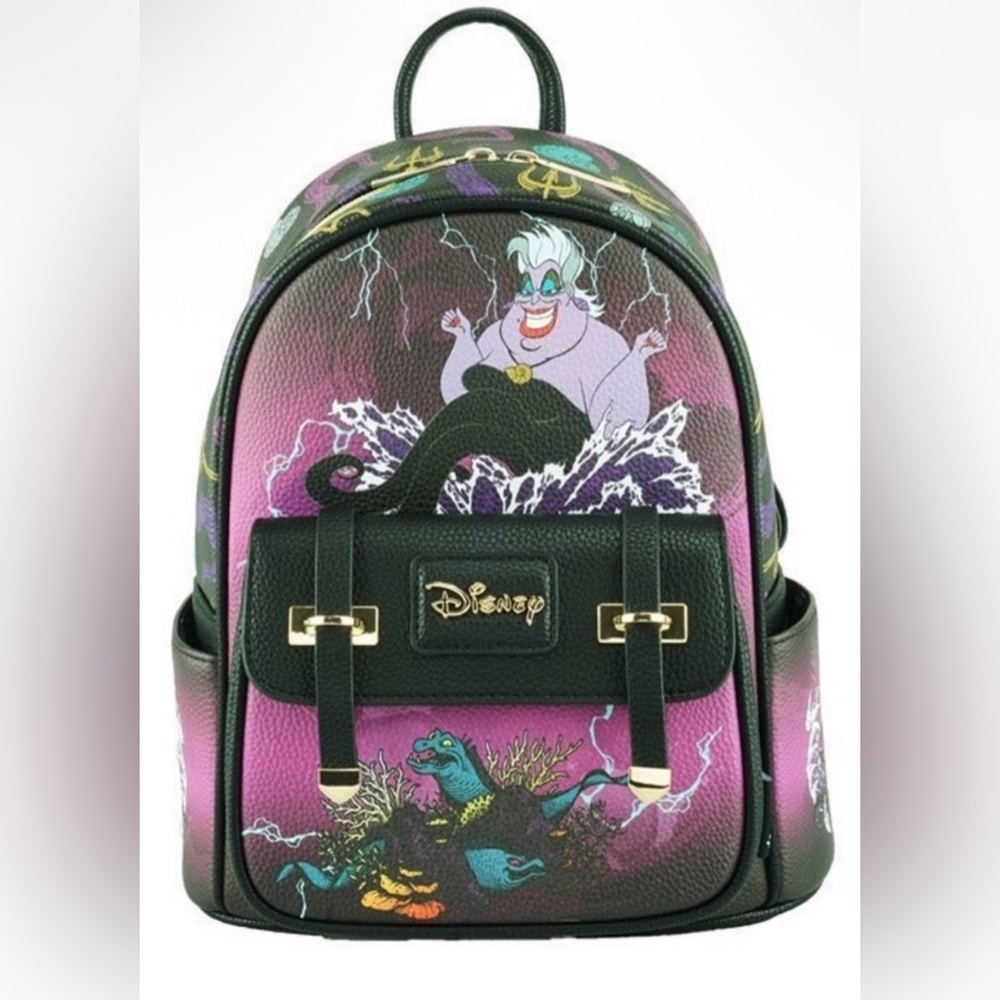 Disney Villains WondaPop Ursula Black and Purple Backpack NWT